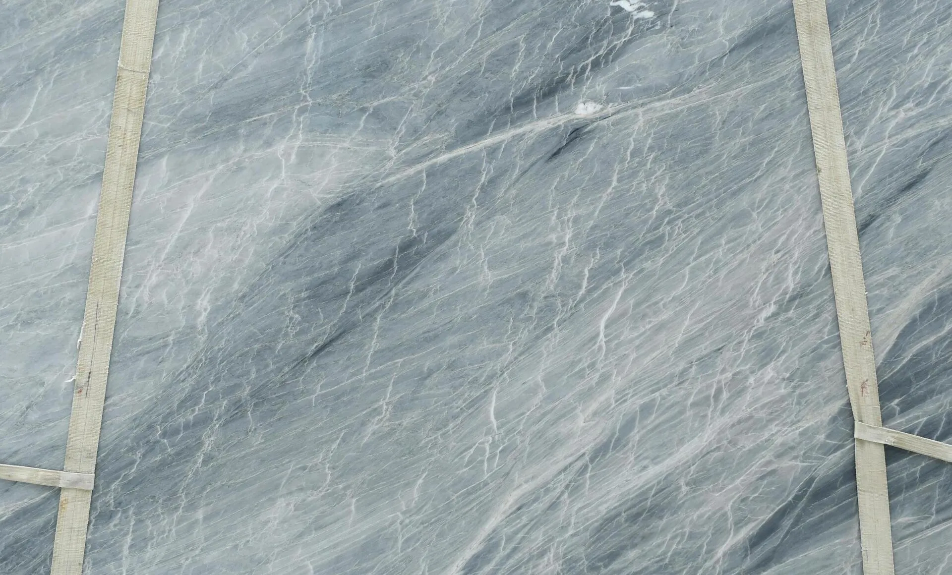 Closeup image of Angeli Blue 1st Choice Grey Quartzite countertop slab