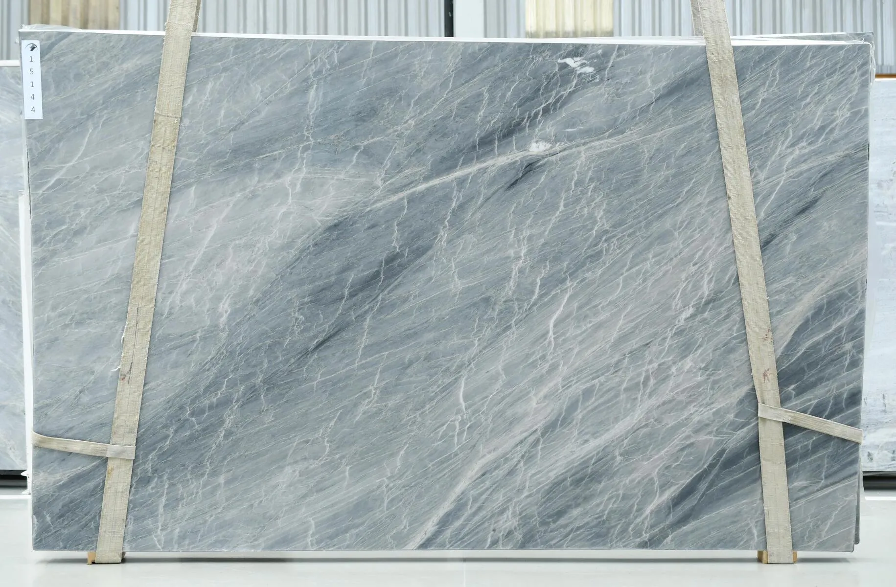 Image of Angeli Blue 1st Choice Grey Quartzite countertop slab
