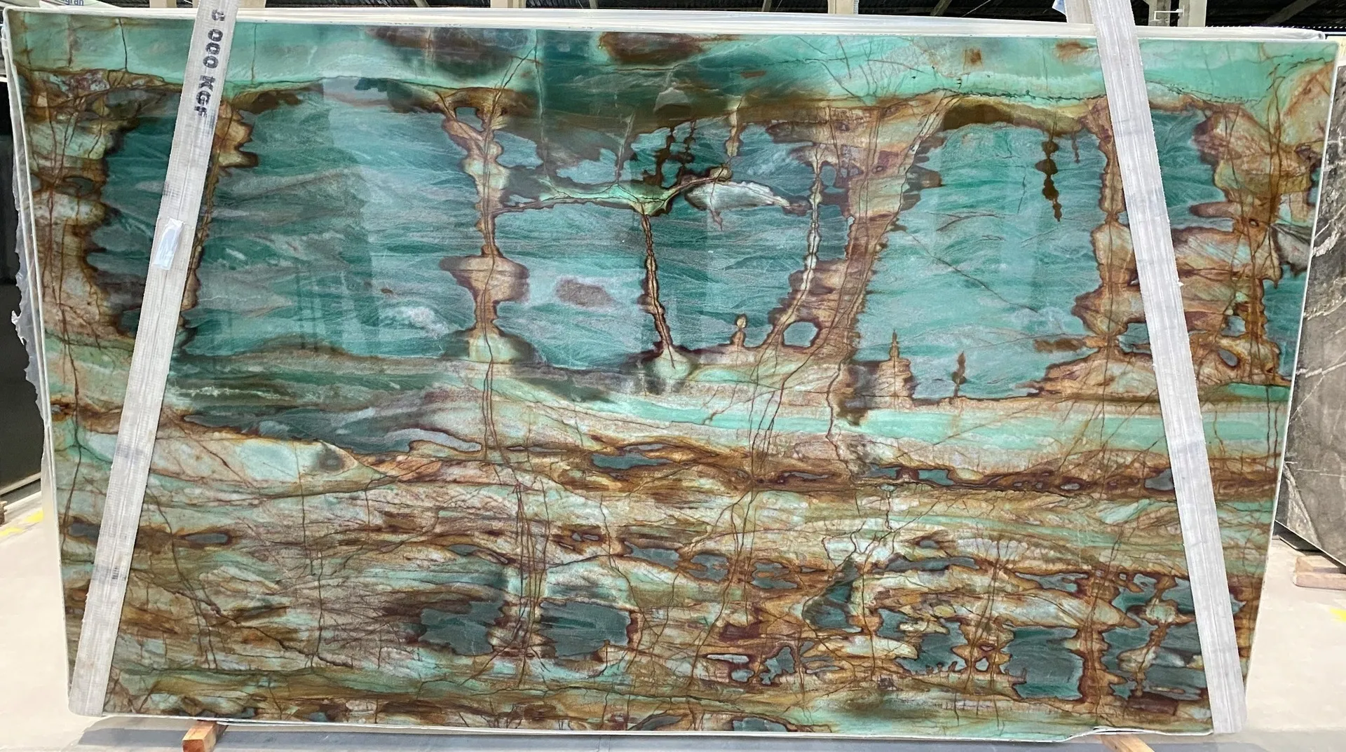 Image of Aurora Quartzite 1st Choice Green Quartzite countertop slab