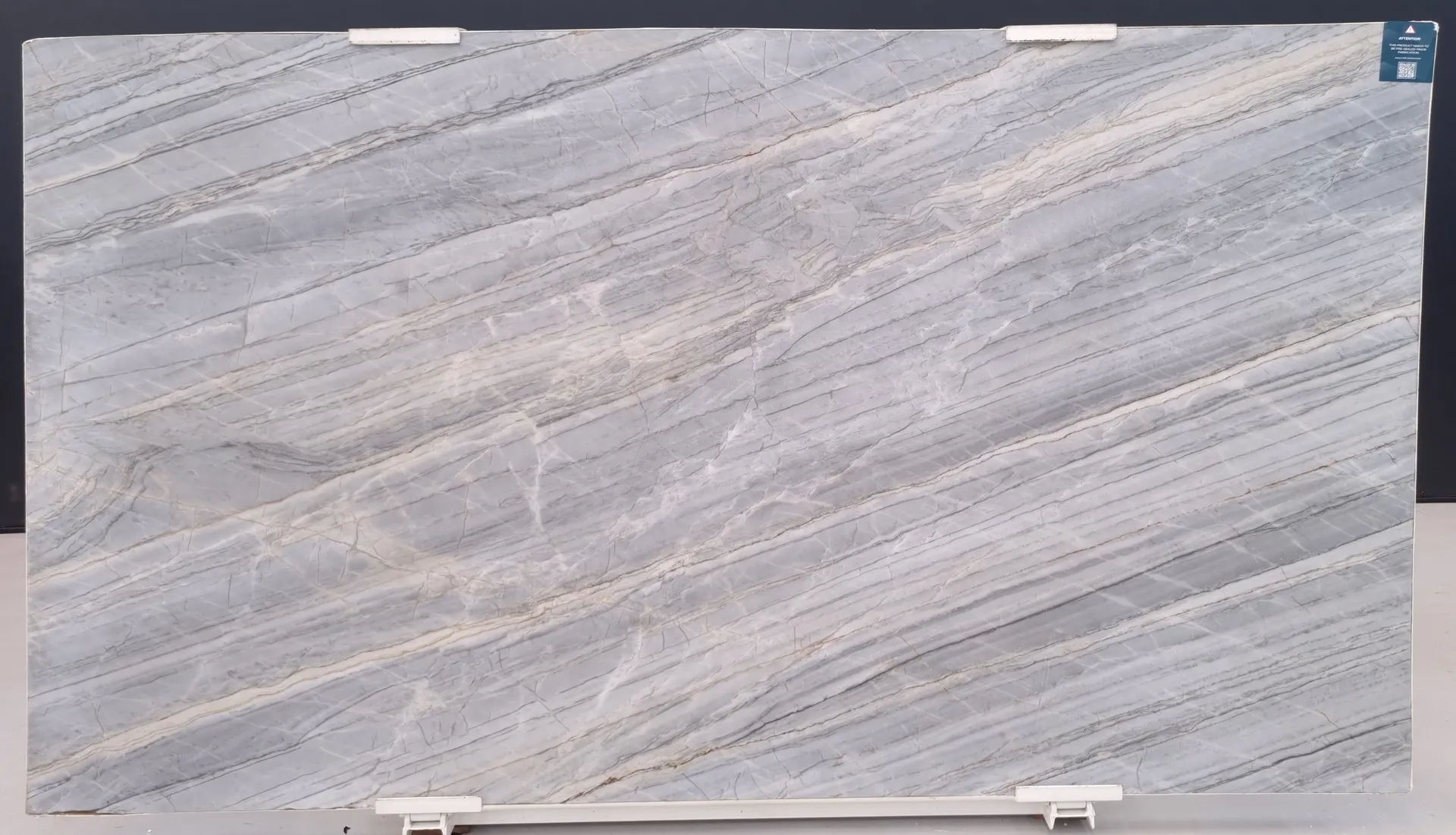Image of Beverly Blue Quartzite 1st Choice Grey Quartzite countertop slab