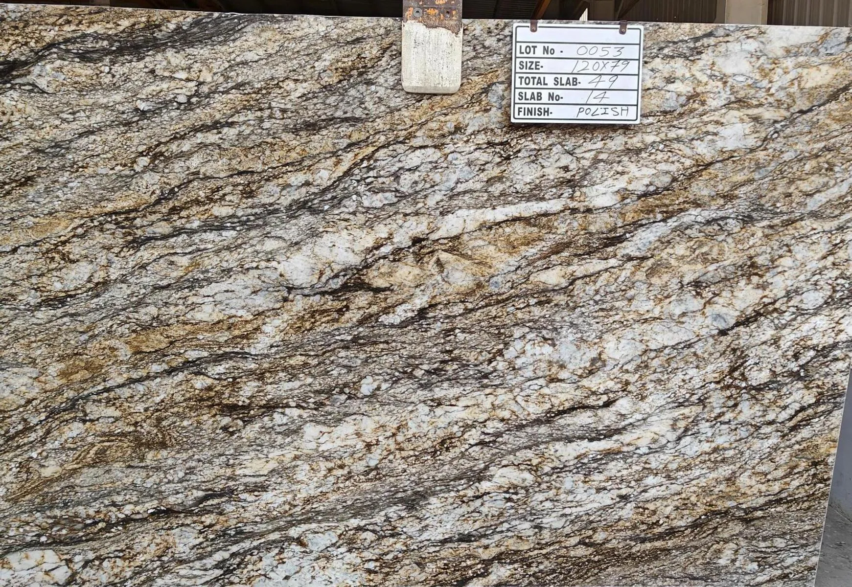 Closeup image of Blue Dunes (Thunder Mountain 1st Choice) Brown Granite countertop slab