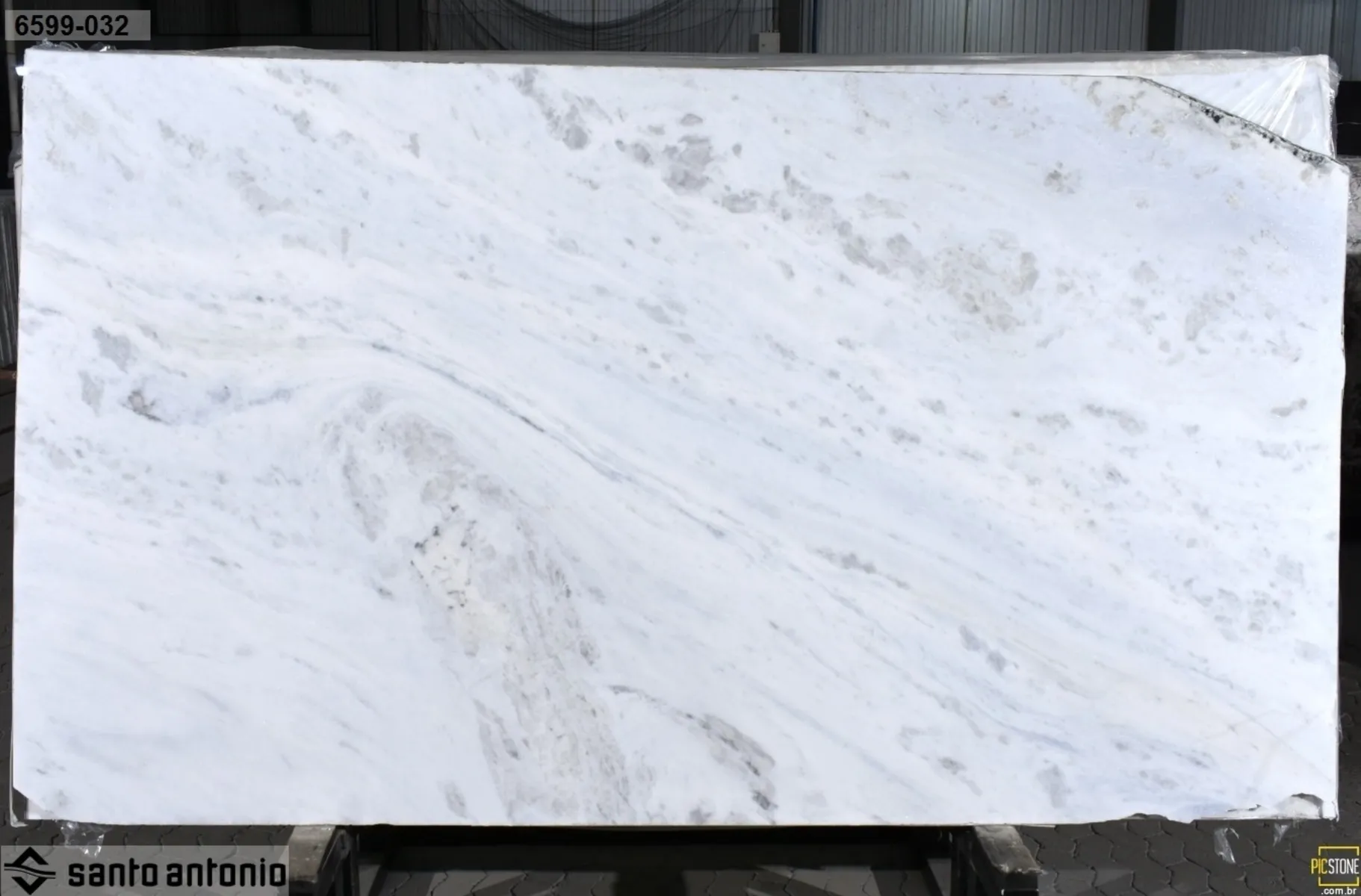 Installed stone countertop banner