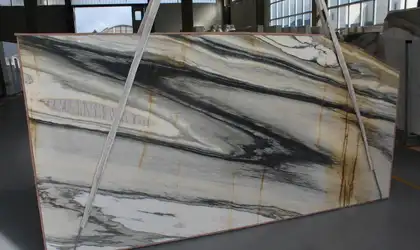 Image of Calacatta Baltazar White Marble countertop slab