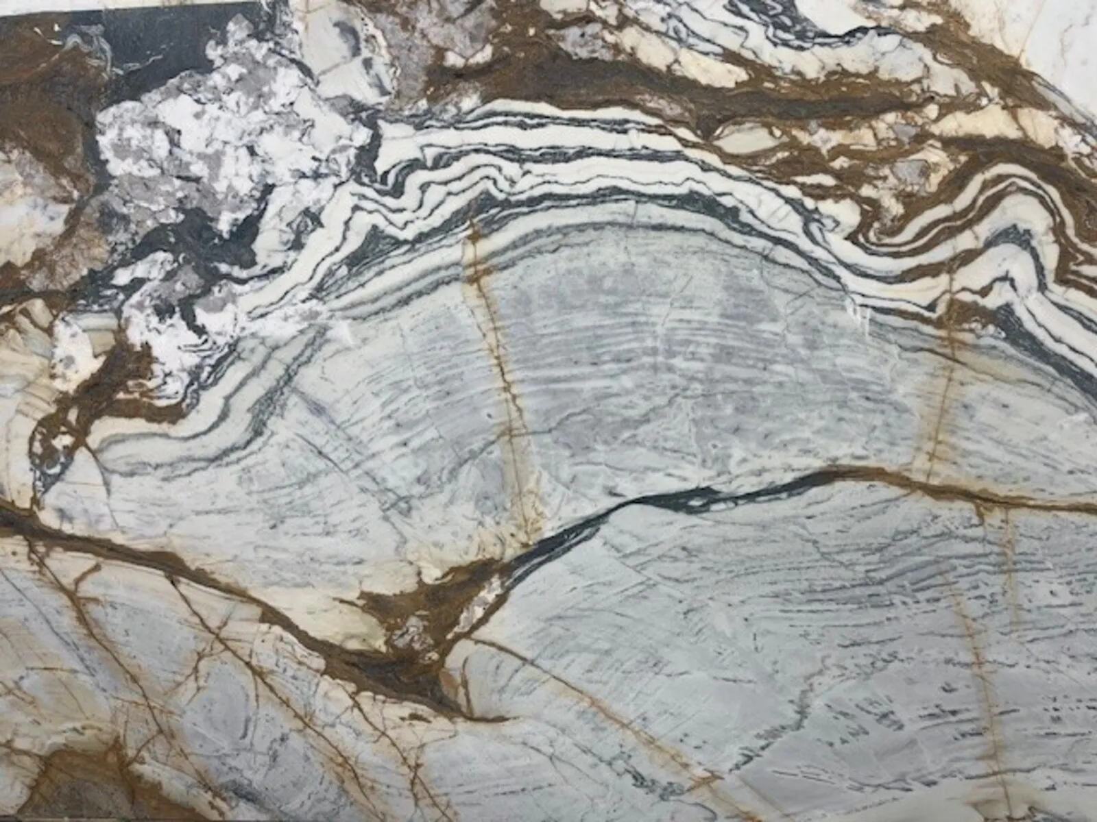 Image of Calacatta Picasso Grey Marble countertop slab
