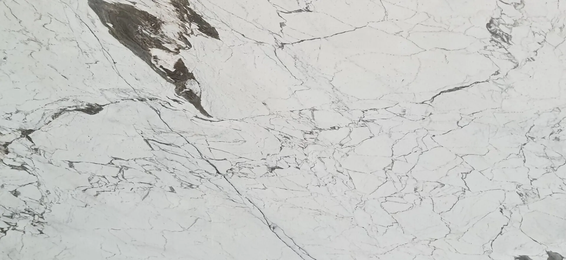 Closeup image of Collina Bianco White Marble countertop slab