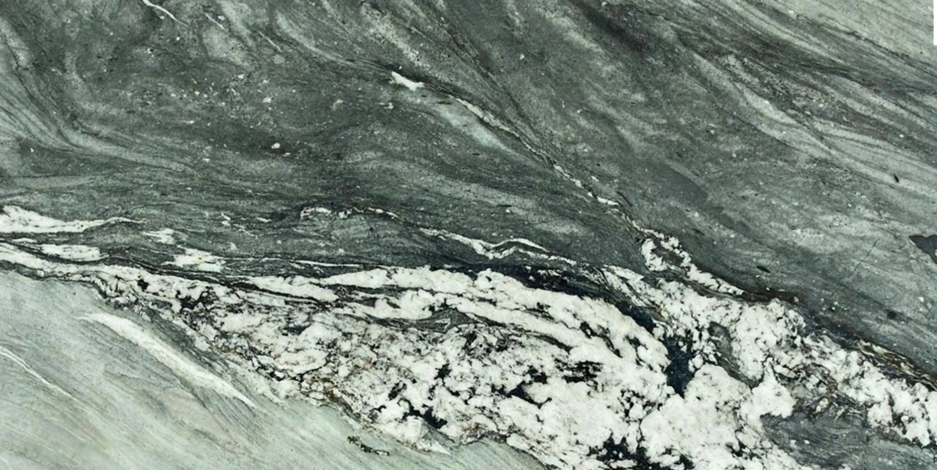Closeup image of Cristallo Del Mare 1st Choice Grey Quartzite countertop slab
