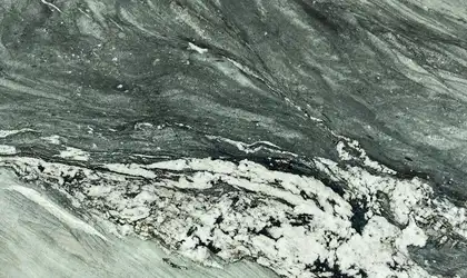 Closeup image of Cristallo Del Mare 1st Choice Grey Quartzite countertop slab