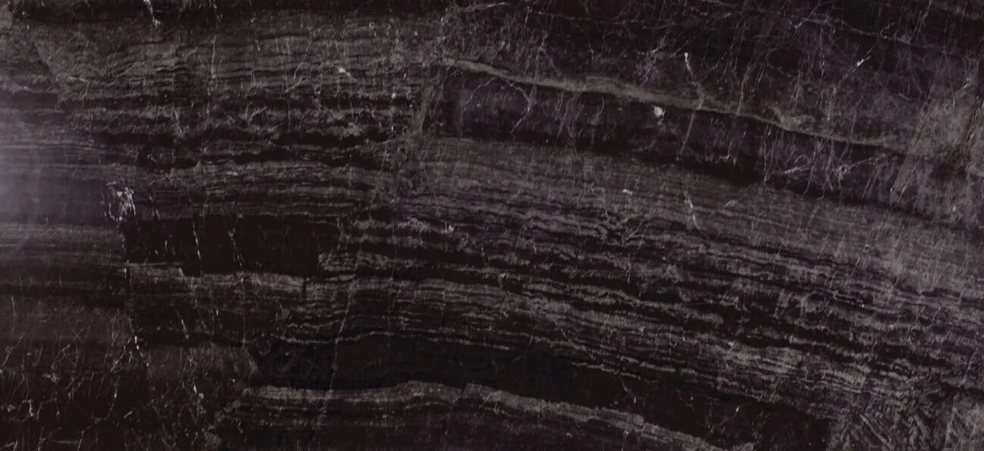 Closeup image of Evenos 1st Choice Black Marble countertop slab