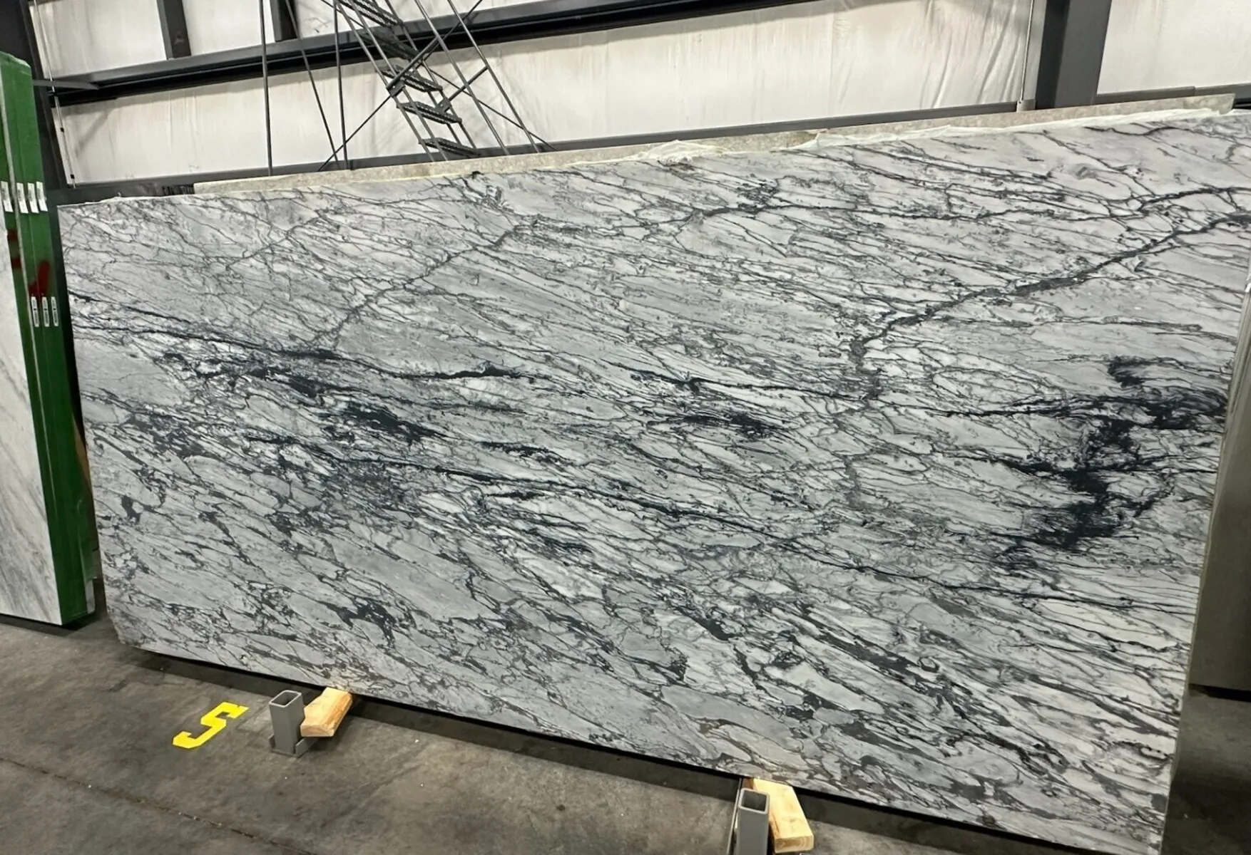 Closeup image of Grey Pollock Grey Marble countertop slab