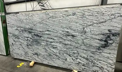 Closeup image of Grey Pollock Grey Marble countertop slab