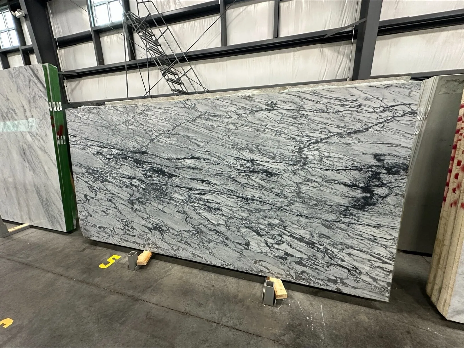 Image of Grey Pollock Grey Marble countertop slab