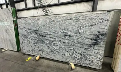 Image of Grey Pollock Grey Marble countertop slab