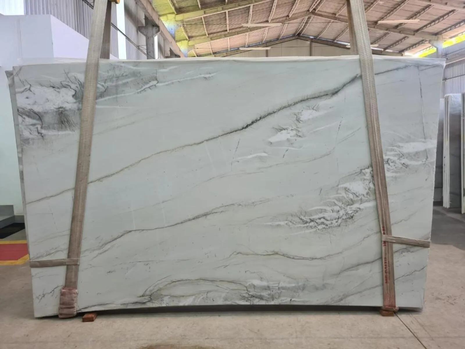 Image of Luce Di Luna White Quartzite countertop slab