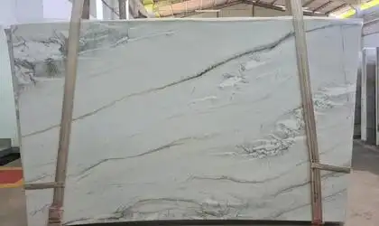Image of Luce Di Luna White Quartzite countertop slab
