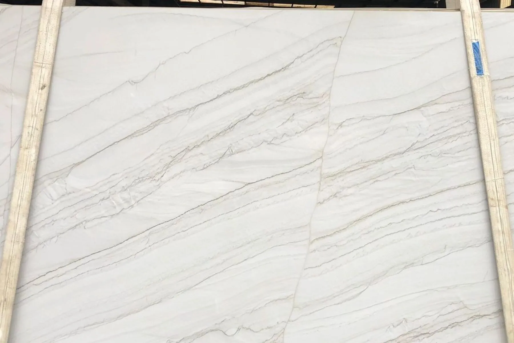 Closeup image of Mykonos Cream Quartzite countertop slab
