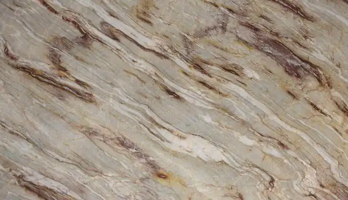 Closeup image of Nacarado 1st Choice Cream Quartzite countertop slab