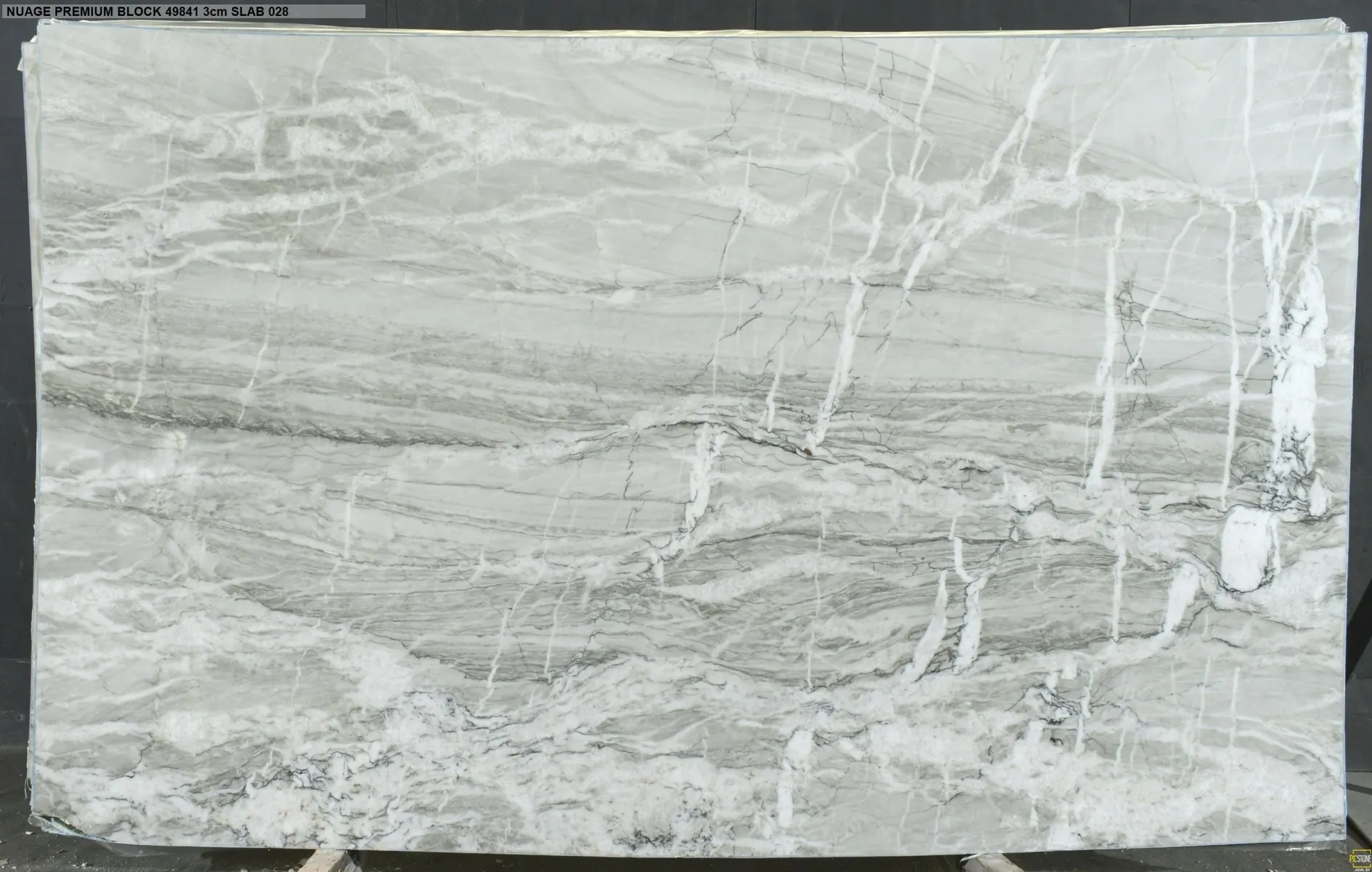 Image of Nuage 1st Choice Grey Quartzite countertop slab