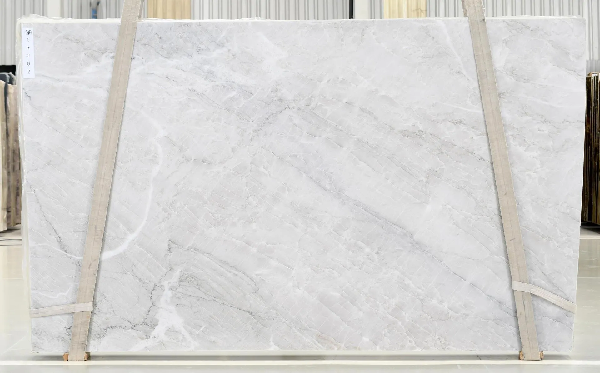 Image of Perla Bianca Extra White Quartzite countertop slab