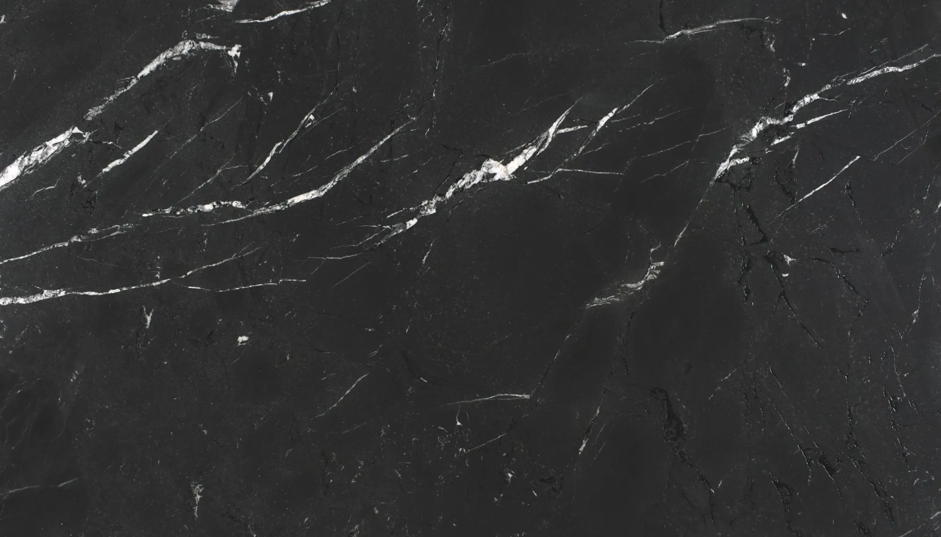 Closeup image of Saratoga Quartzite Black Quartzite countertop slab