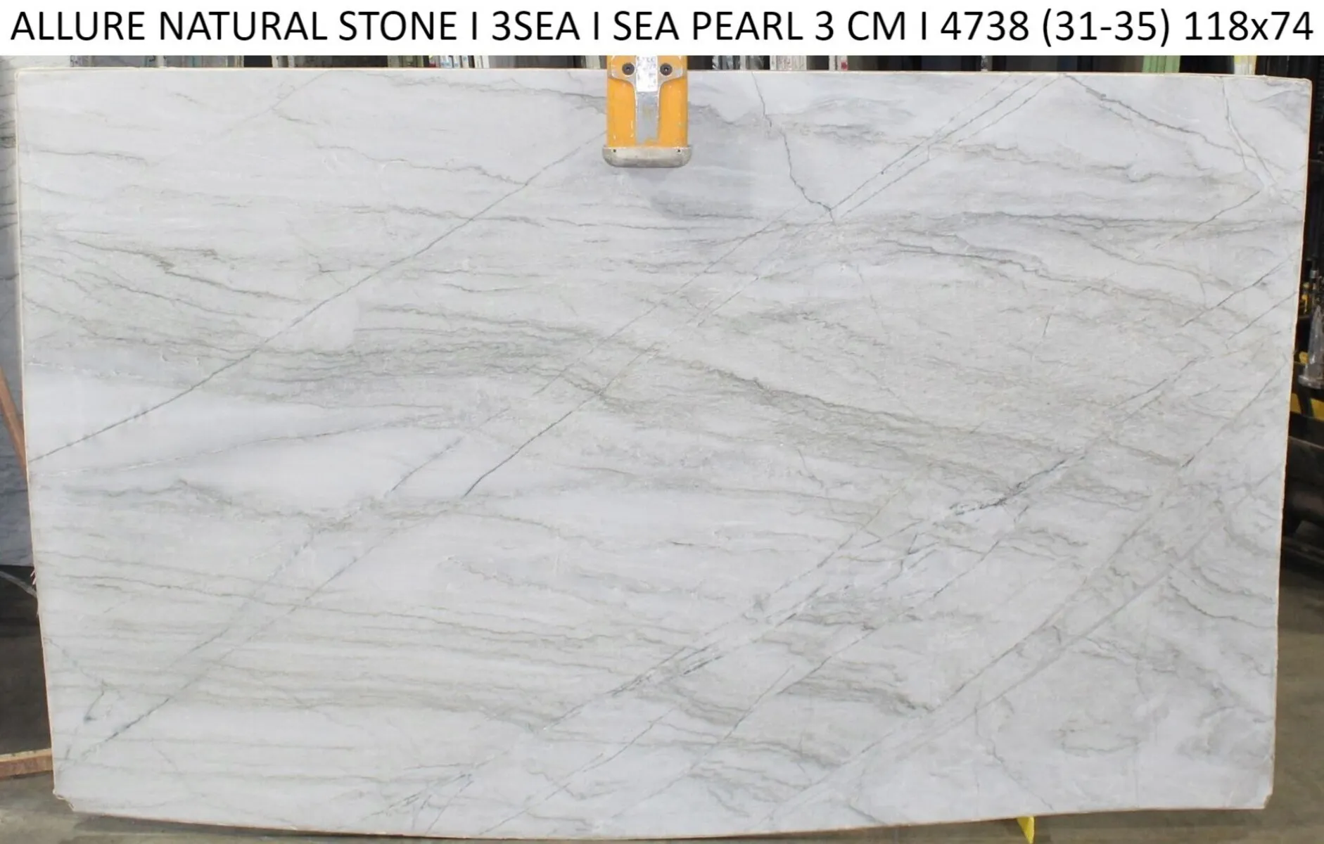 Image of Sea Pearl 1st Choice Grey Quartzite countertop slab