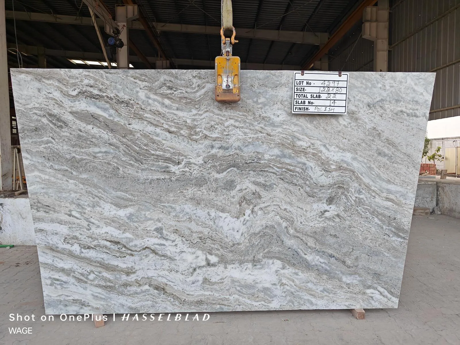 Image of Sequoia (Brown Fantasy) Grey Marble countertop slab