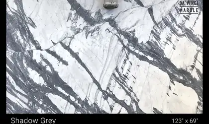 Image of Shadow Grey White Marble countertop slab