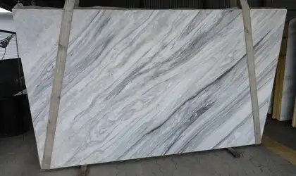 Image of Shadow Storm 1st Choice White Marble countertop slab