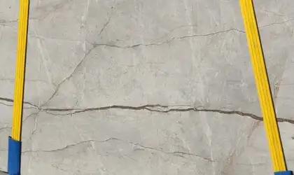 Closeup image of Silver Roots 1st Choice Grey Marble countertop slab