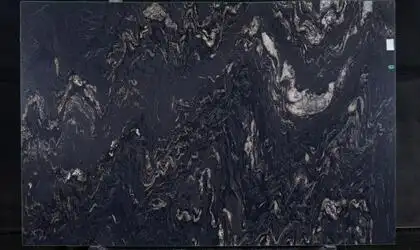 Image of Titanium Gold Black Granite countertop slab