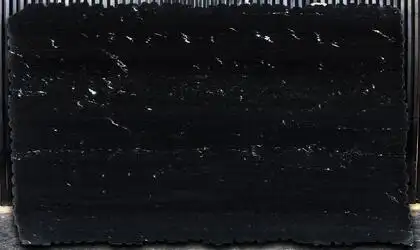 Image of Via Lactea Polished (Leather) Black Granite countertop slab