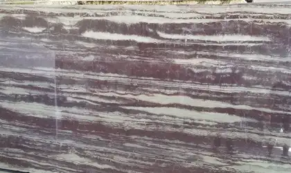 Closeup image of Violet Bamboo Red-Pink Quartzite countertop slab