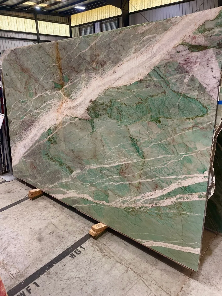 Image of Amazonite Cristallo Green Granite countertop slab