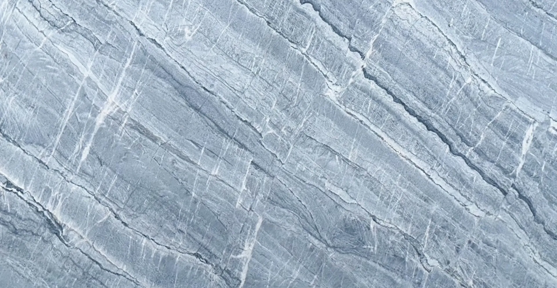 Closeup image of Beverly Blue Quartzite 1st Choice Grey Quartzite countertop slab