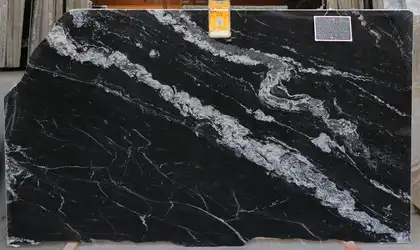 Image of Black Forest Black Granite countertop slab