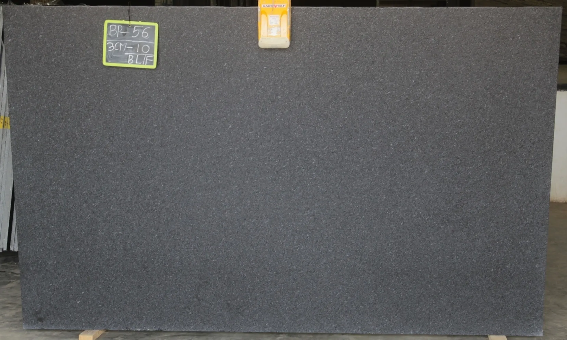 Image of Black Pearl Polished (Leather) Grey Granite countertop slab